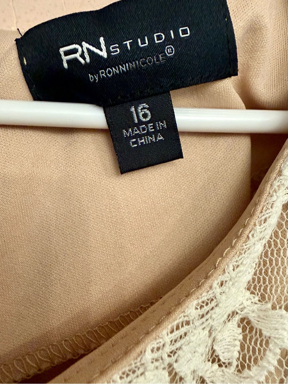 Ronni Nicole Ivory Crochet Midi Dress - Picture 3 of 5